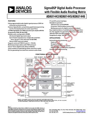ADAU1442YSVZ-3A-RL datasheet  